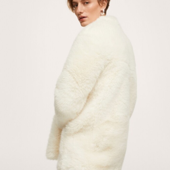 Mango Oversized Fur-Effect Coat, Size XS - Picture 3 of 9